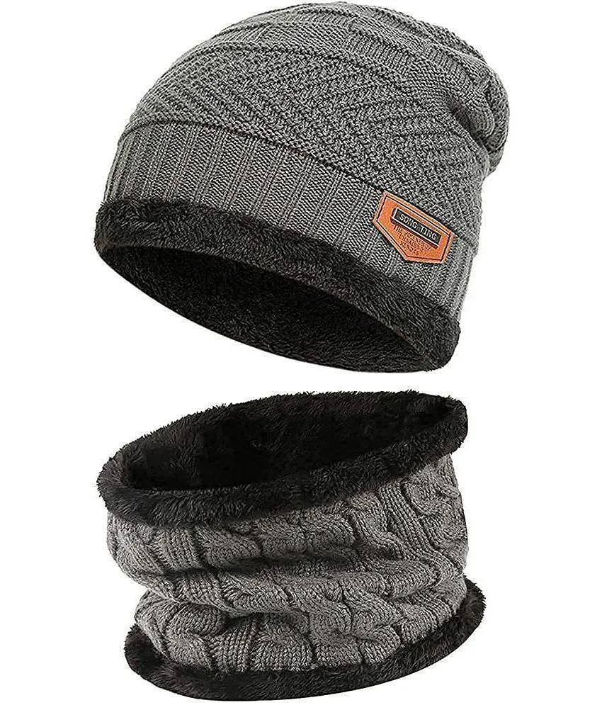 Hills Boro Gray Woollen Men s Cap Pack of 1 Buy Online at