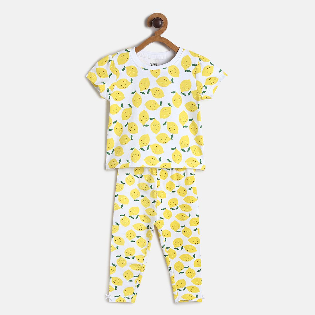     			MINI KLUB - Yellow Cotton Baby Girl Top & Trouser ( Pack of 1 )