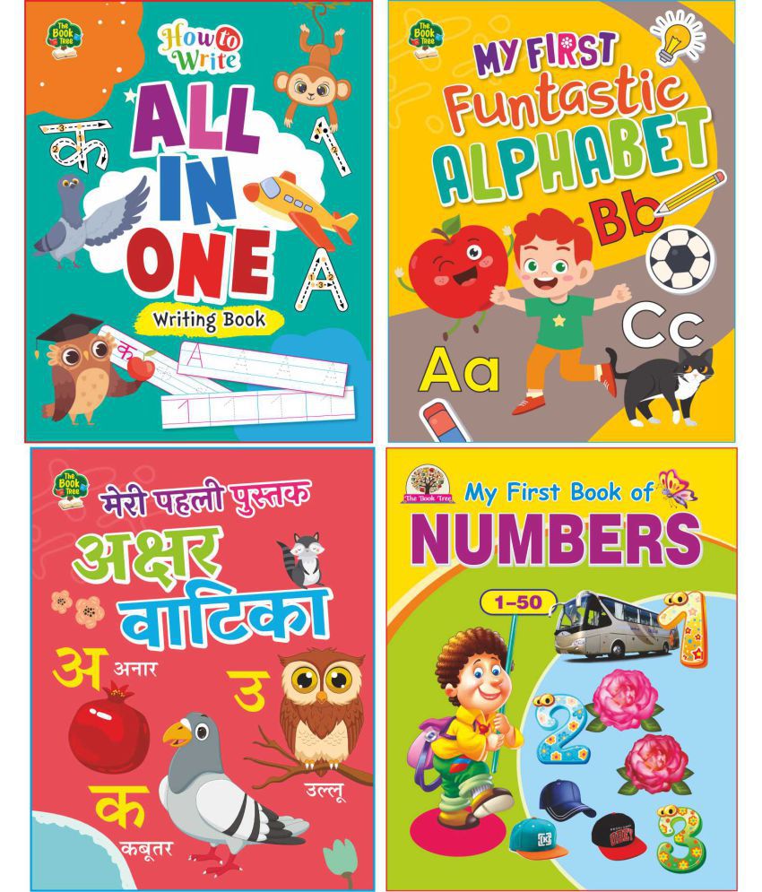     			All In One Writing Book With English Alphabet, Maths Number And Hindi Alphabet Book