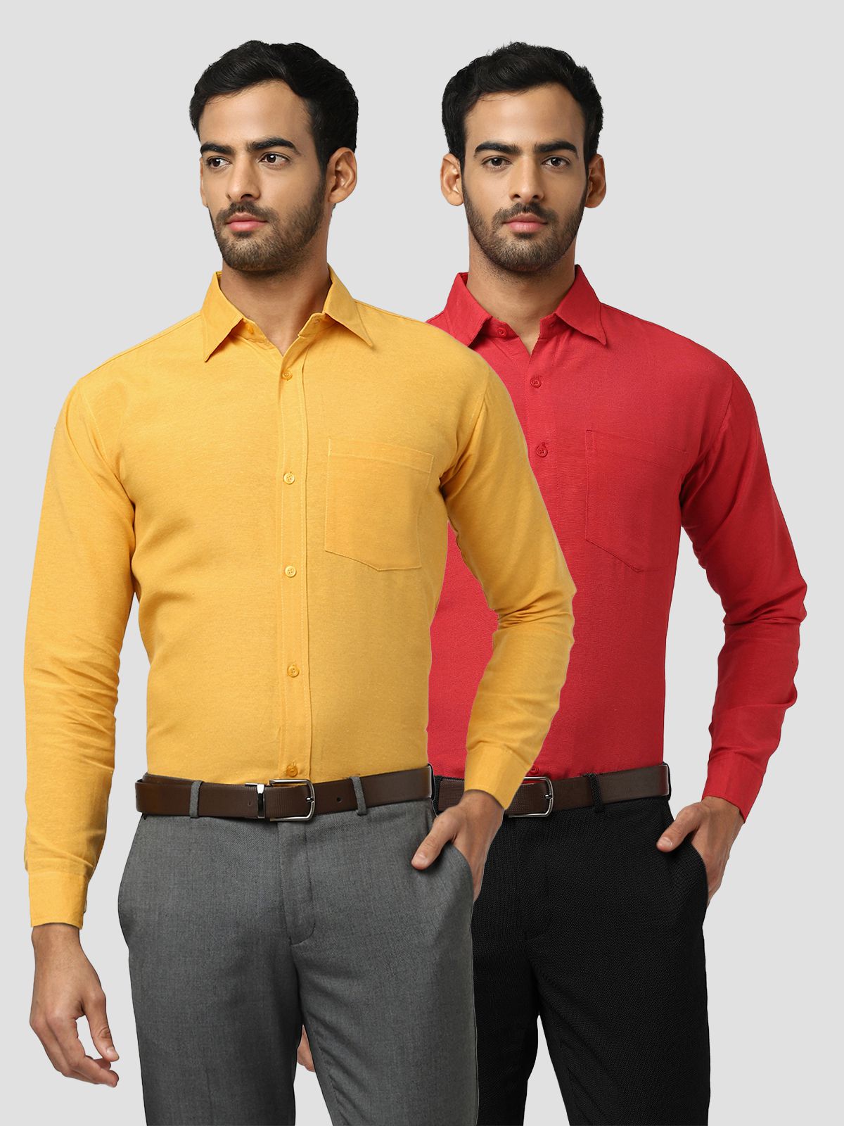     			DESHBANDHU DBK Cotton Multicolor Shirt Pack of 2