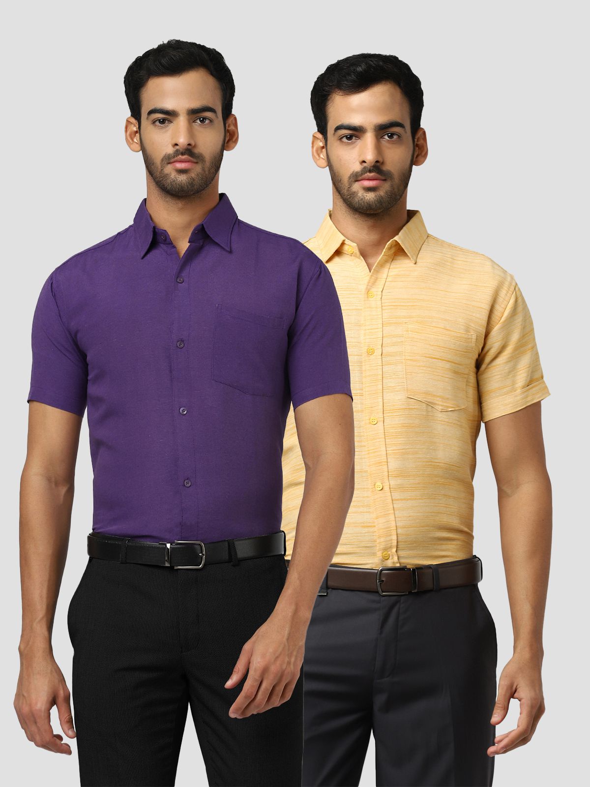     			DESHBANDHU DBK - Multicolor Cotton Regular Fit Men's Formal Shirt ( Pack of 2 )