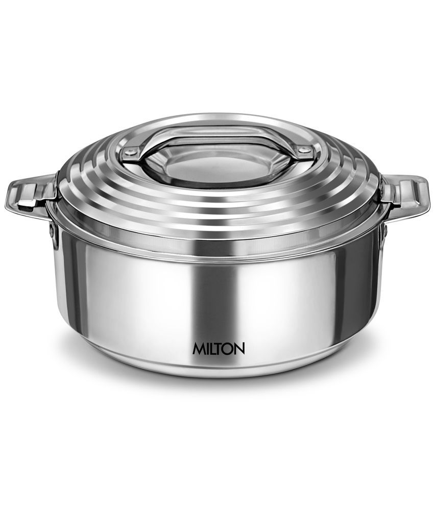     			Milton Galaxia 1000 Insulated Stainless Steel Casserole, 1250 ml (1.3 qt.), Insulated Thermal Serving Bowl, Keeps Food Hot & Cold for Long Hours, Food Grade, Elegant Hot Pot Food Warmer/Cooler, Silver