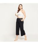 Clovia - Black Cotton Blend Women's Nightwear Night Capris ( Pack of 1 )