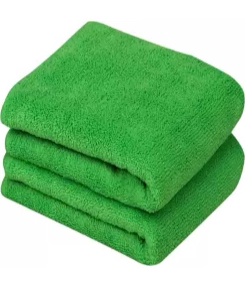 Alphonso - Green 280 GSM Microfiber Cloth For Automobile ( Pack of 2 )