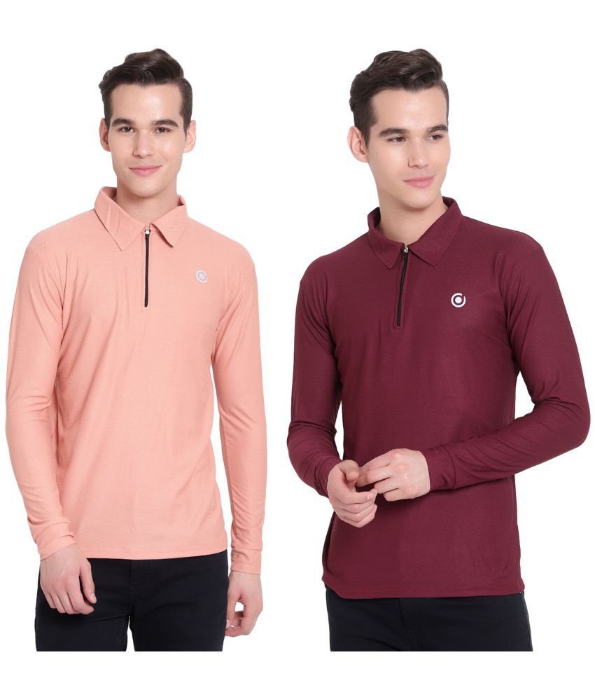    			Diaz - Multicolor Polyester Regular Fit Men's Polo T Shirt ( Pack of 2 )