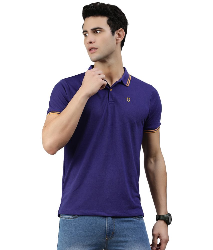     			Urbano Fashion - Purple Cotton Blend Slim Fit Men's Polo T Shirt ( Pack of 1 )