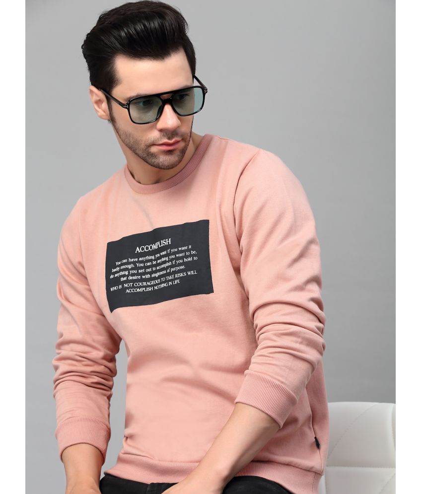     			Rigo - Pink Fleece Regular Fit Men's Sweatshirt ( Pack of 1 )