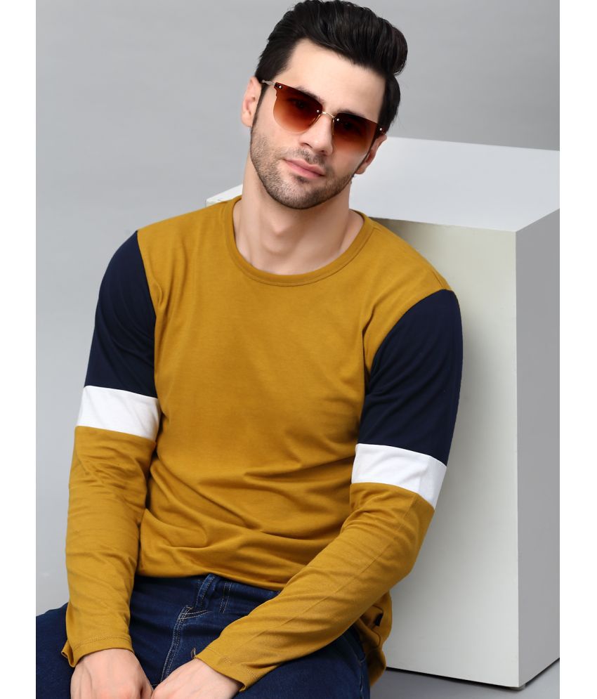     			Rigo - Yellow Cotton Slim Fit Men's T-Shirt ( Pack of 1 )