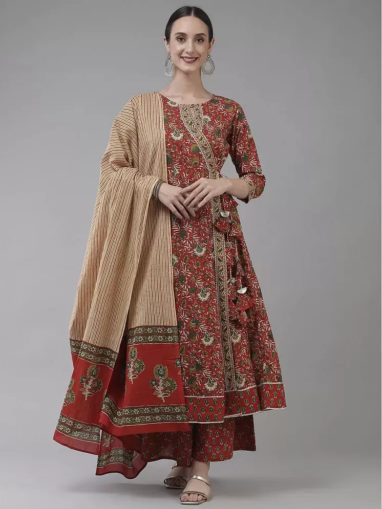 46% OFF on Aahira Pink Plain Anarkali Dress Material on Snapdeal |  PaisaWapas.com