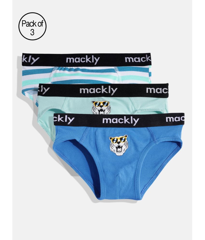     			Mackly - Multicolor Cotton Boys Briefs ( Pack of 3 )