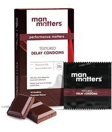 3-in-1 Chocolate Flavour Condoms for Men | Extra Dotted / Crystal, Ribbed, Delay | 100% Electronically Tested, Full Coverage