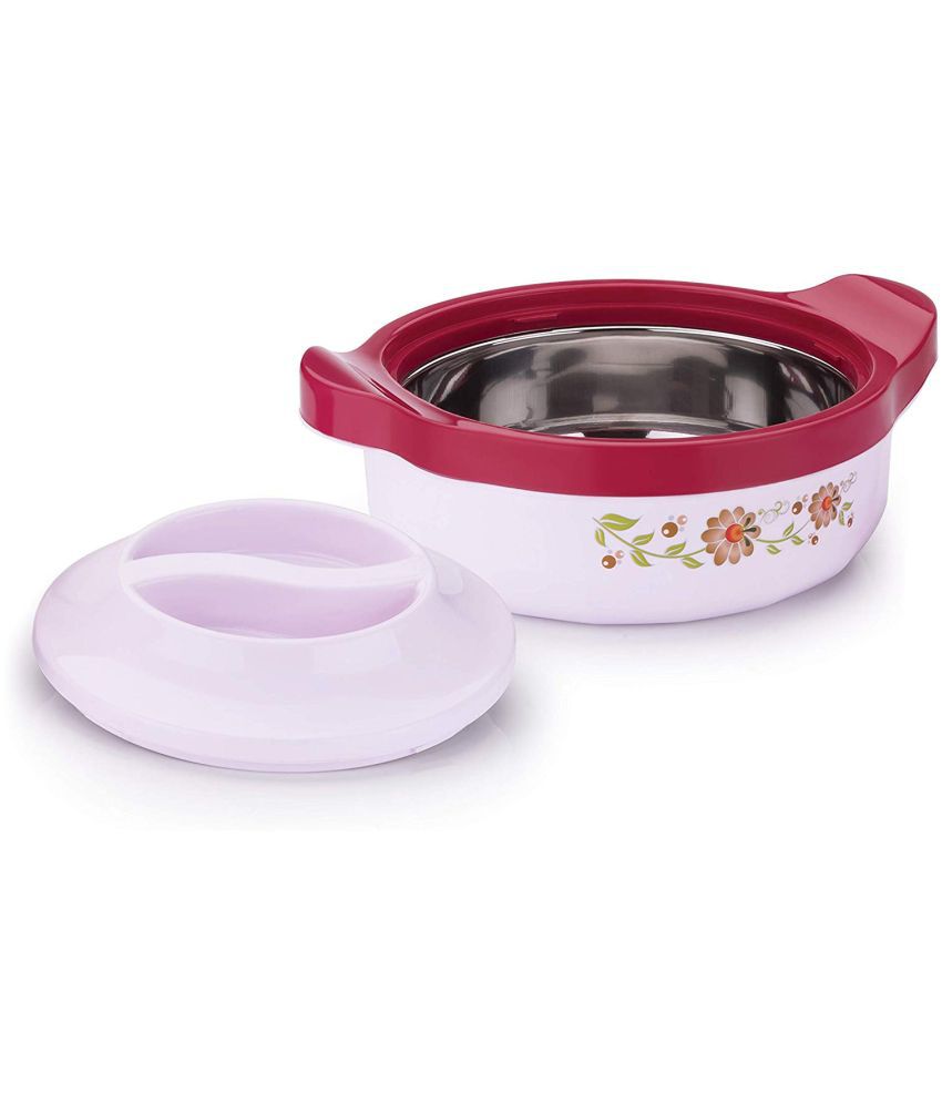     			Analog kitchenware - Pink Plastic Serve Casserole ( Set of 1 , 1500 mL )