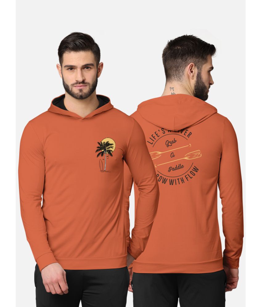 BULLMER - Orange Cotton Blend Regular Fit Men's T-Shirt ( Pack of 1 )