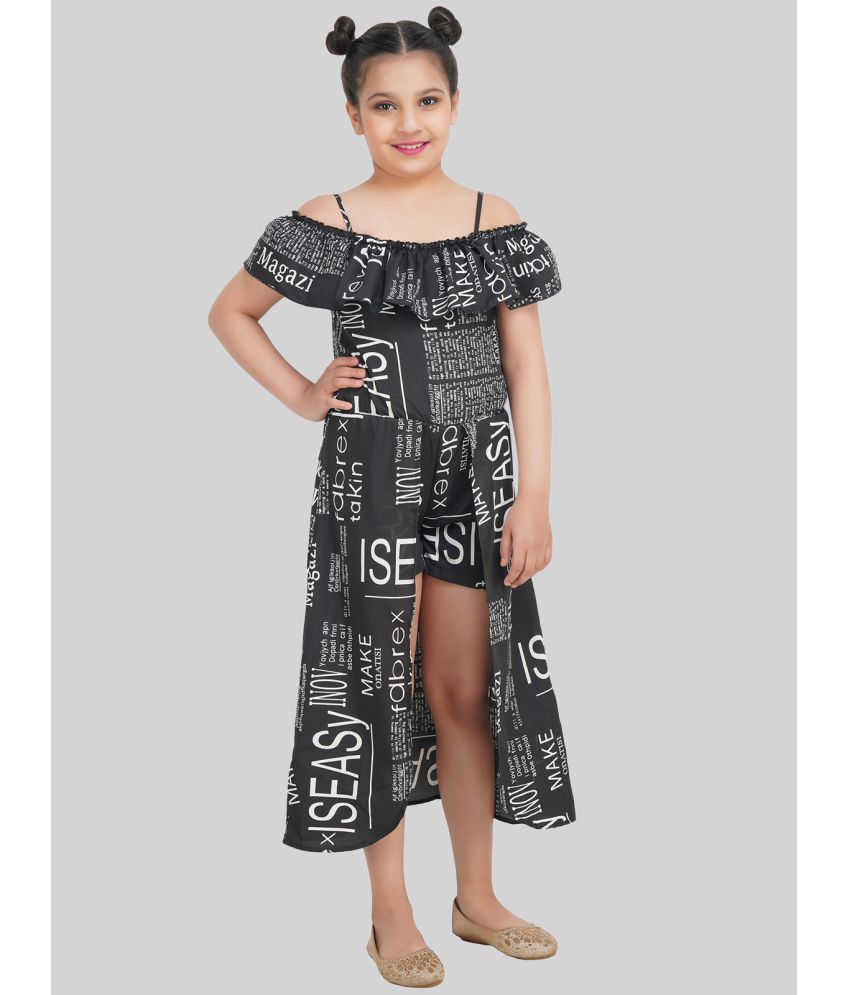     			Being Naughty - Black Crepe Girls A-line Dress ( Pack of 1 )