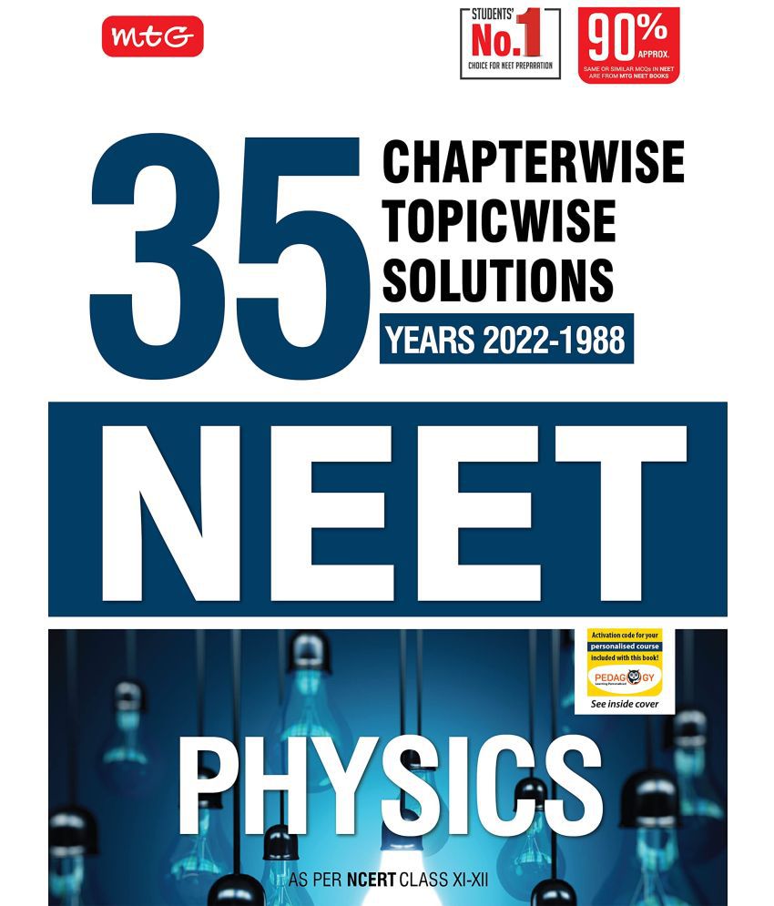     			MTG 35 Years NEET Previous Year Solved Question Papers with NEET Chapterwise Topicwise Solutions - Physics For NEET Exam 2023