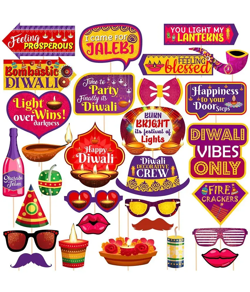 Diwali photo booth outlet props
