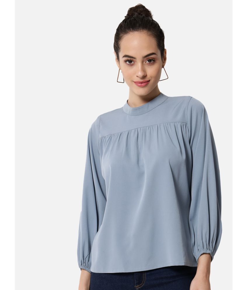     			ALL WAYS YOU - Light Blue Polyester Women's Regular Top ( Pack of 1 )