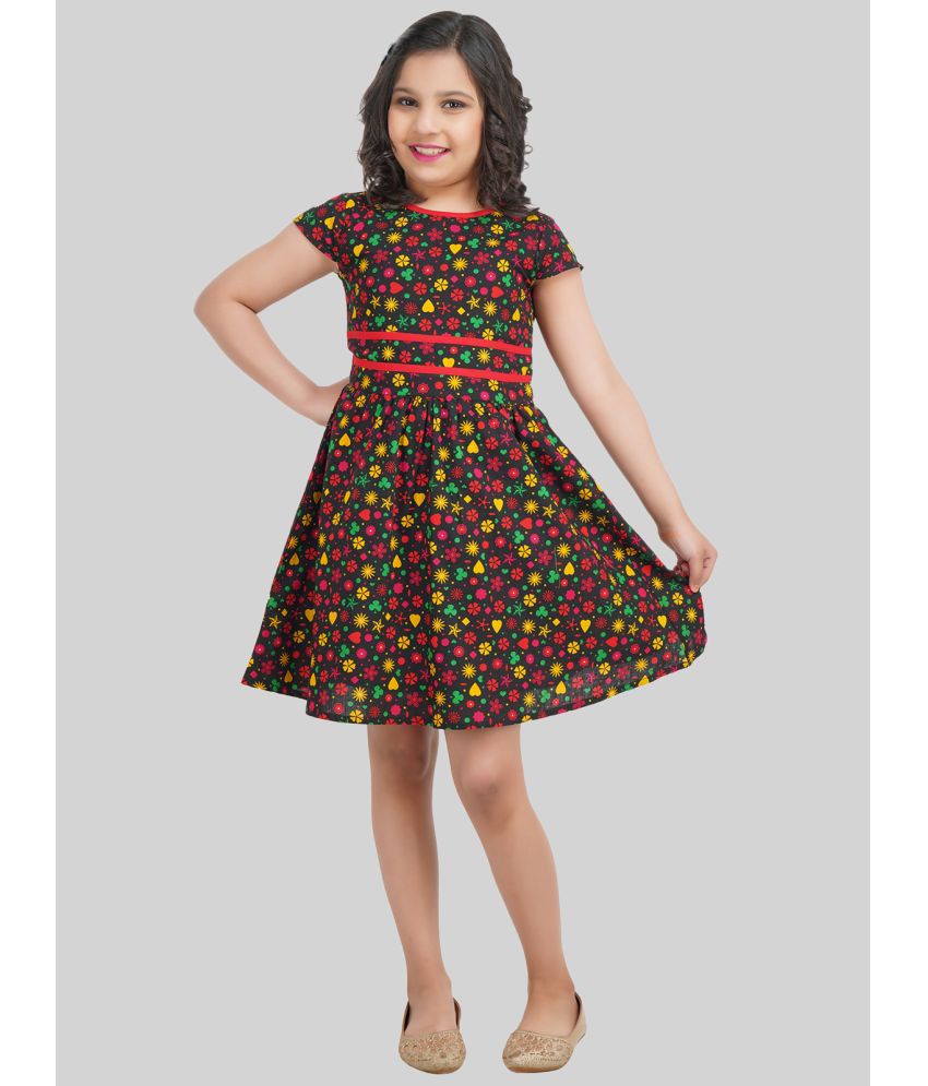     			Being Naughty - Multicolor Cotton Girls Fit And Flare Dress ( Pack of 1 )