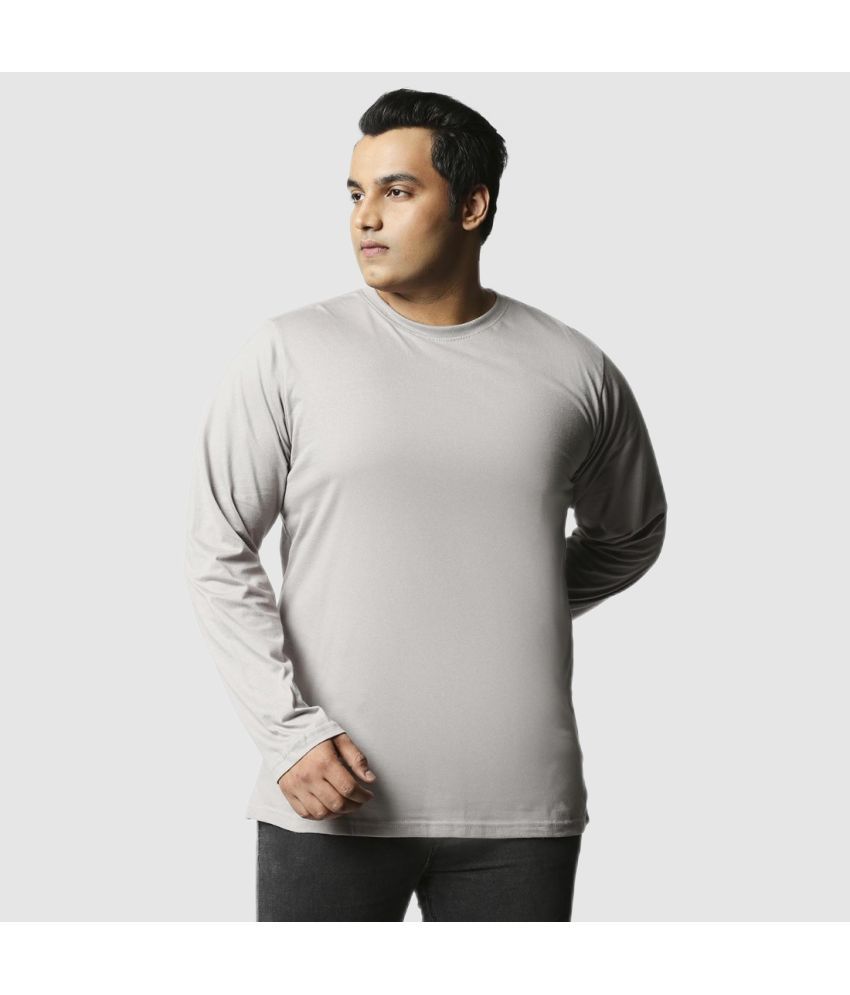     			Bewakoof - Grey Cotton Regular Fit Men's T-Shirt ( Pack of 1 )