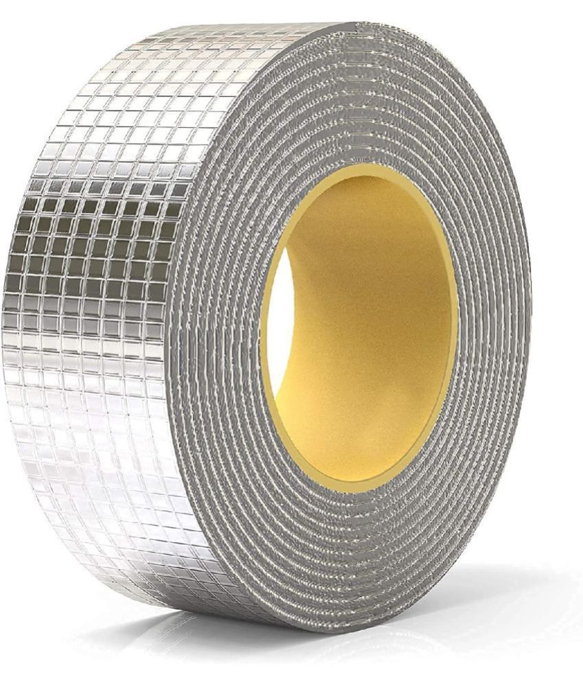     			Leakage Repair Waterproof Tape for Pipe Leakage Roof Water Leakage Solution Alum - Silver Single Sided Duct Tape ( Pack of 1 )