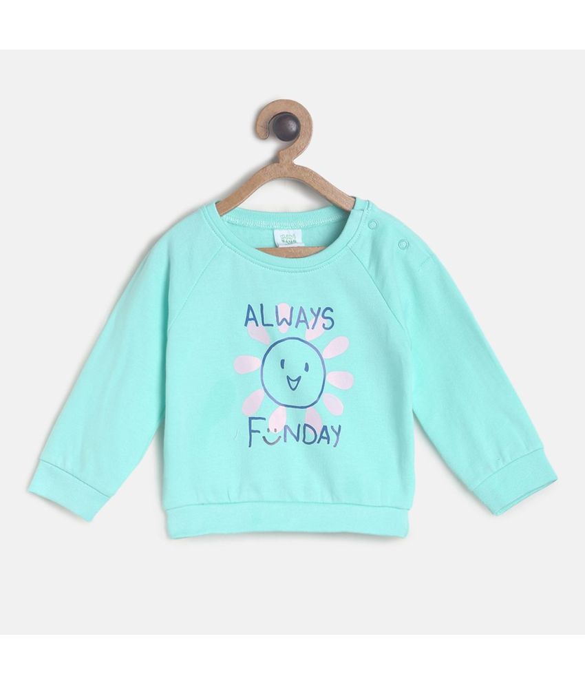     			MINIKLUB Baby Girl Turquoise Sweat Shirt Pack Of  1