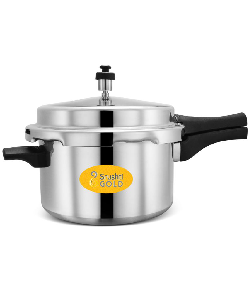     			Srushti Gold 5 L Aluminium OuterLid Pressure Cooker Without Induction Base