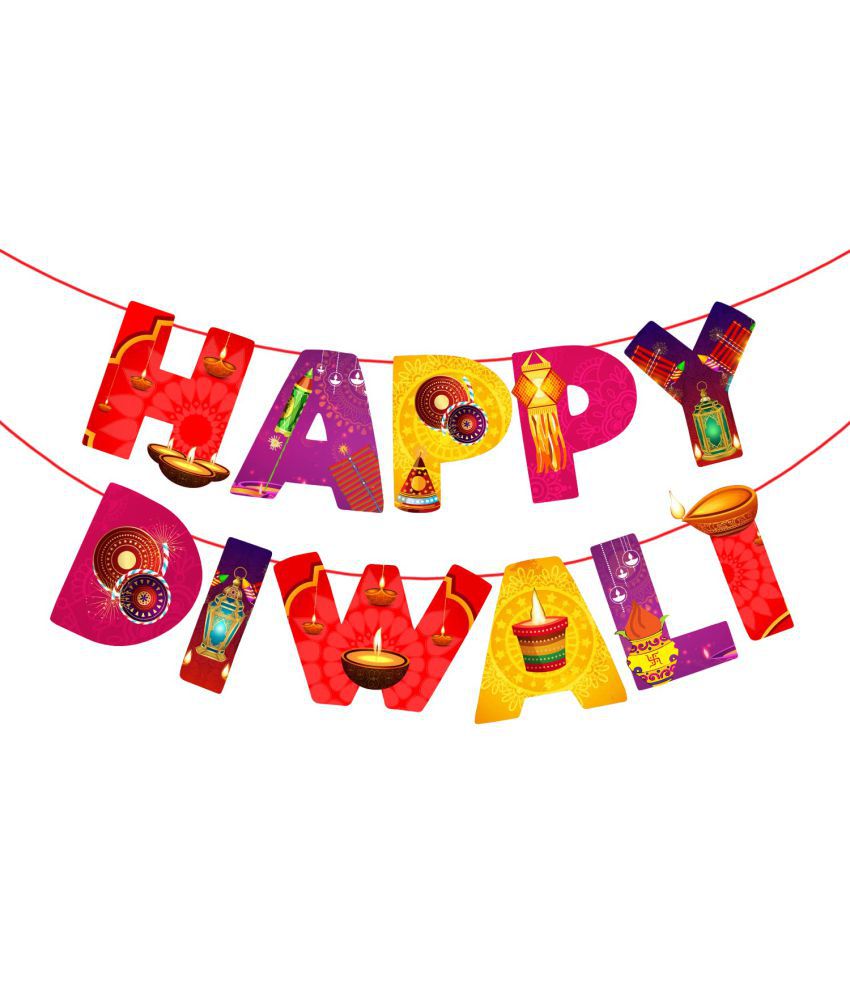     			Zyozi Happy Diwali Banner Diwali Decorations for Indian Party Decorations Hindu Lights Festival Supplies