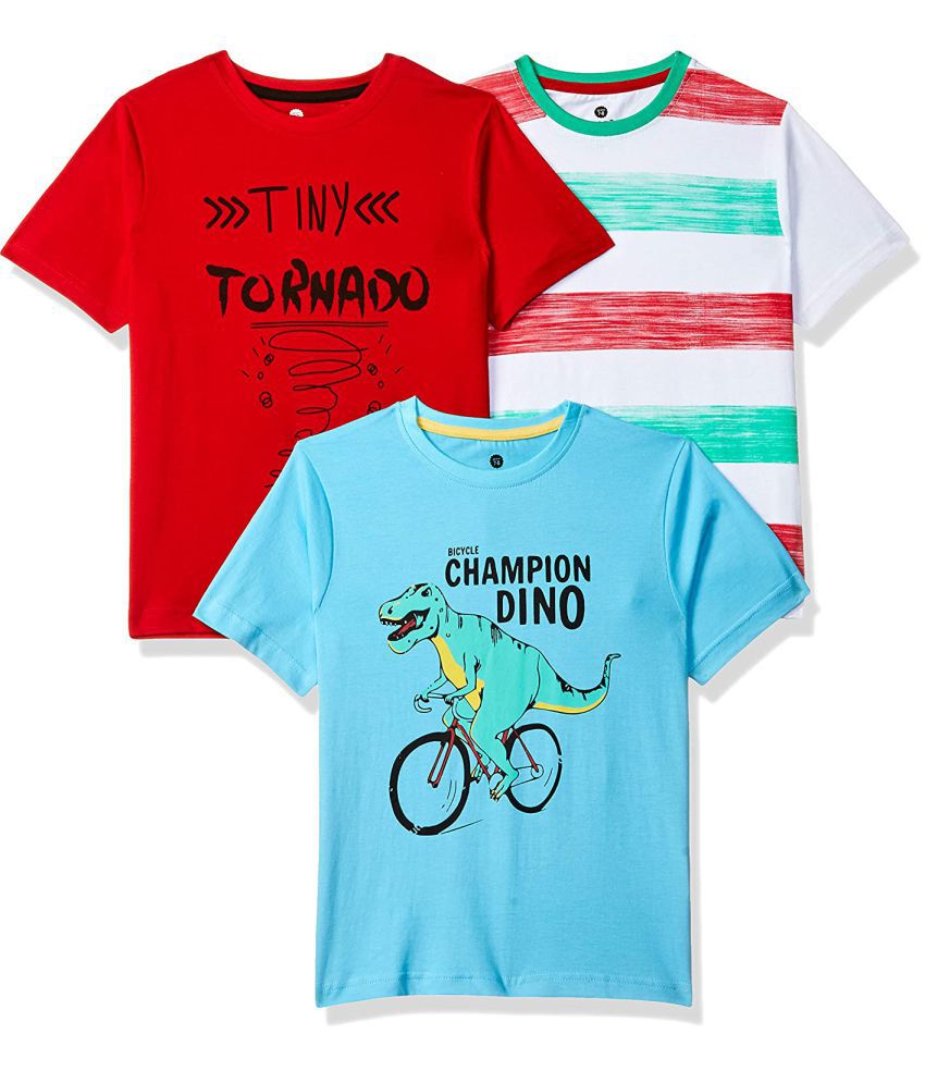     			CLOTTH THEORY - Multicolor Cotton Boy's T-Shirt ( Pack of 3 )