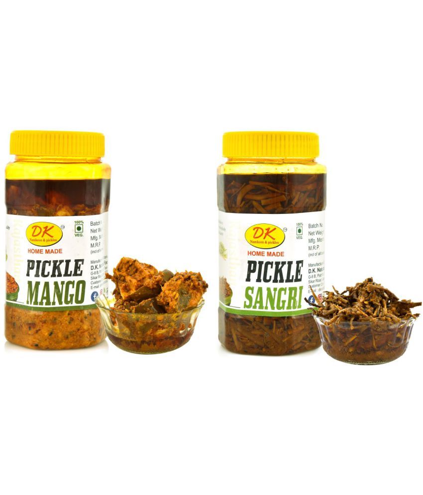 DK Namkeen & Pickles Rajasthani Homemade Aam ka Achar and Sangri ka