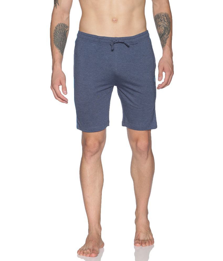     			Dollar Athleisure - Blue Cotton Men's Shorts ( Pack of 1 )