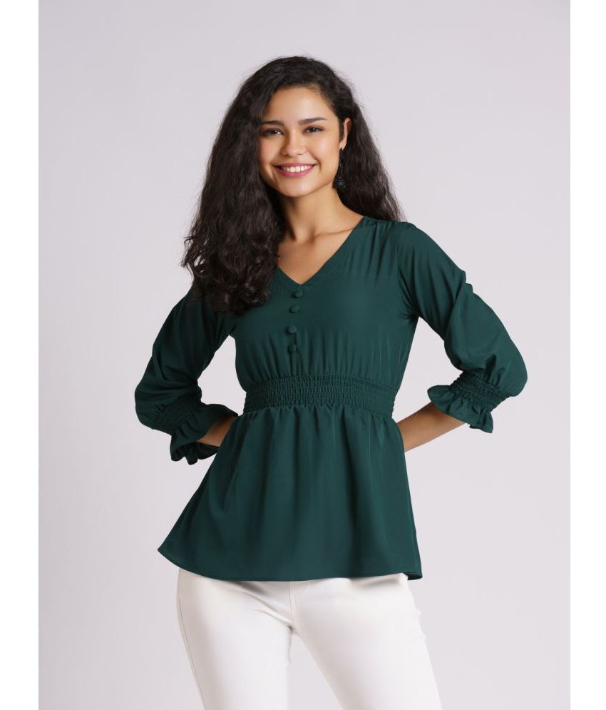     			aask - Green Polyester Women's Empire Top ( Pack of 1 )