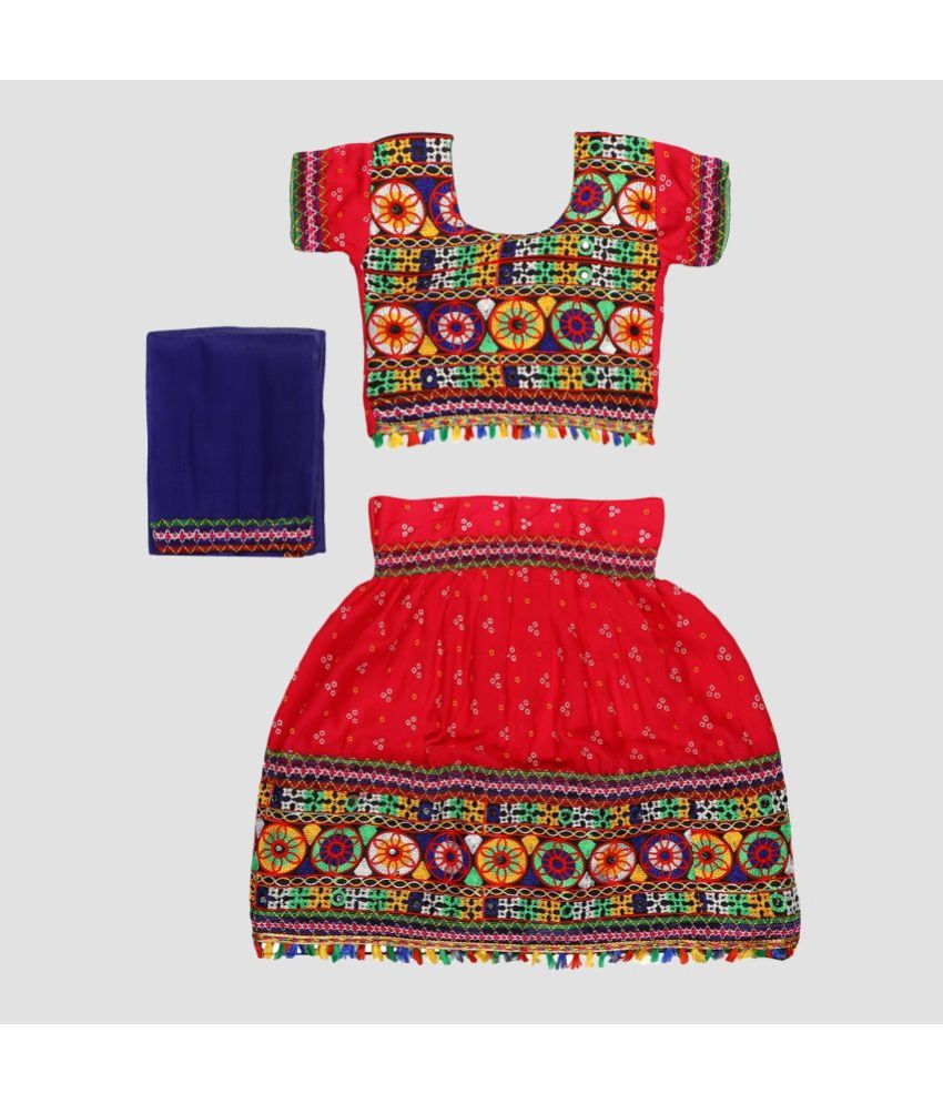     			Arshia Fashions - Red Cotton Girls Lehenga Choli Set ( Pack of 1 )