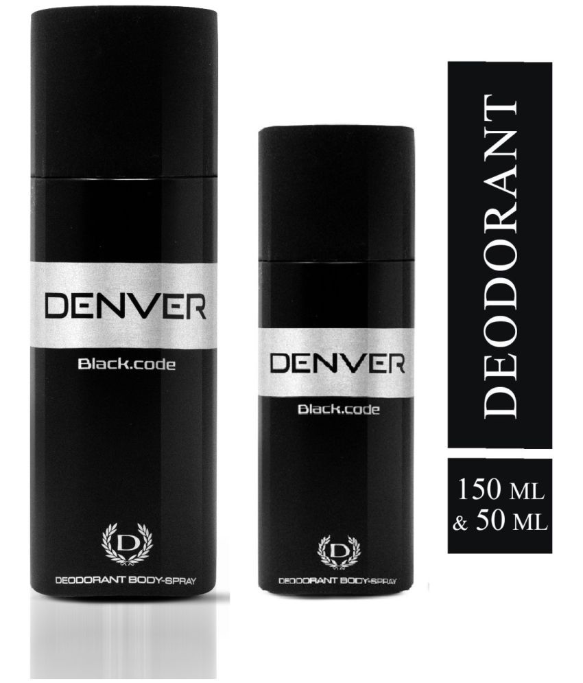     			Denver Blackcode Deo 150Ml + Black Code Nano 50Ml (Combo Pack Of 2)