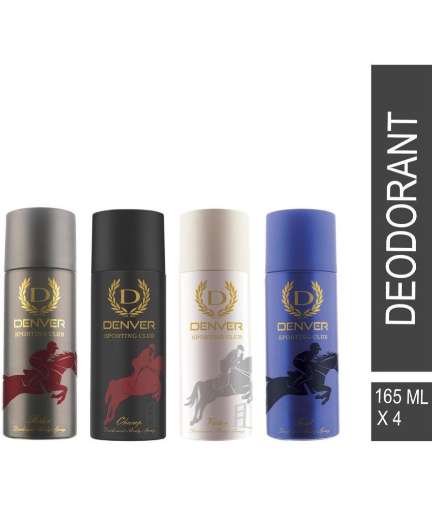     			Denver - Rider,Goal,Victor,Champ Deodorant Spray for Men 660 ml ( Pack of 4 )