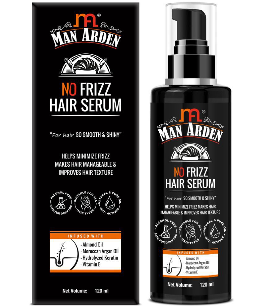     			Man Arden No Frizz Hair Serum for Men, Smooth & Shiny, Improves Hair Texture with Moroccan Argan Oil, Keratin, Vitamin E, 120 ml
