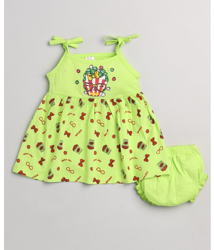     			Mars Infiniti - Green Cotton Baby Girl Frock ( Pack of 1 )