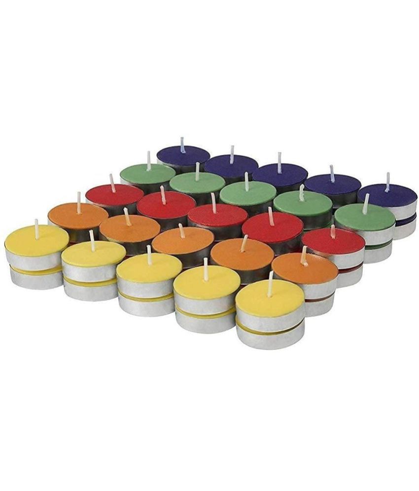     			PROSPERRO LUMO - Multicolour Wax Tea Light Candle ( Pack of 50 )