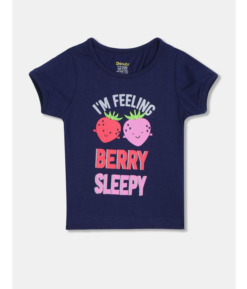     			Donuts - Blue Baby Girl T-Shirt ( Pack of 1 )