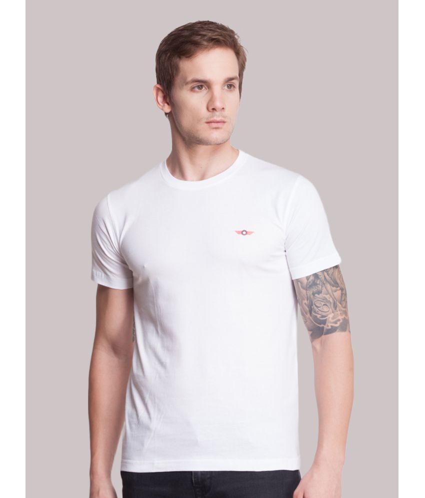     			Force NXT - White Cotton Regular Fit Men's T-Shirt ( Pack of 1 )