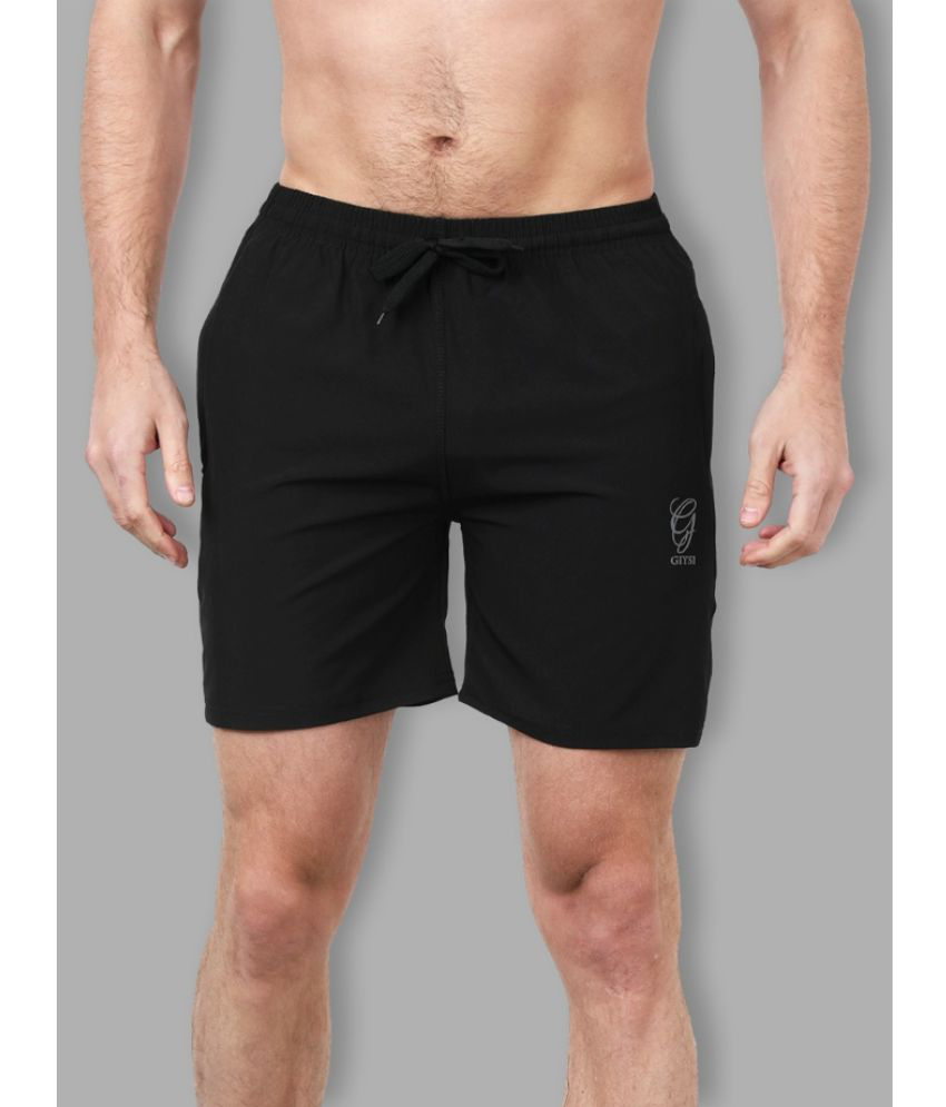 GIYSI - Black Polyester Men's Shorts ( Pack of 1 )
