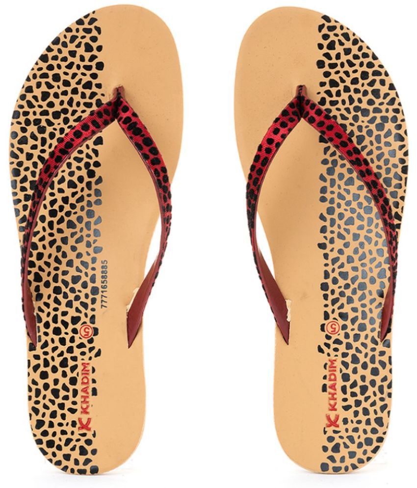     			KHADIM - Red Women's Thong Flip Flop