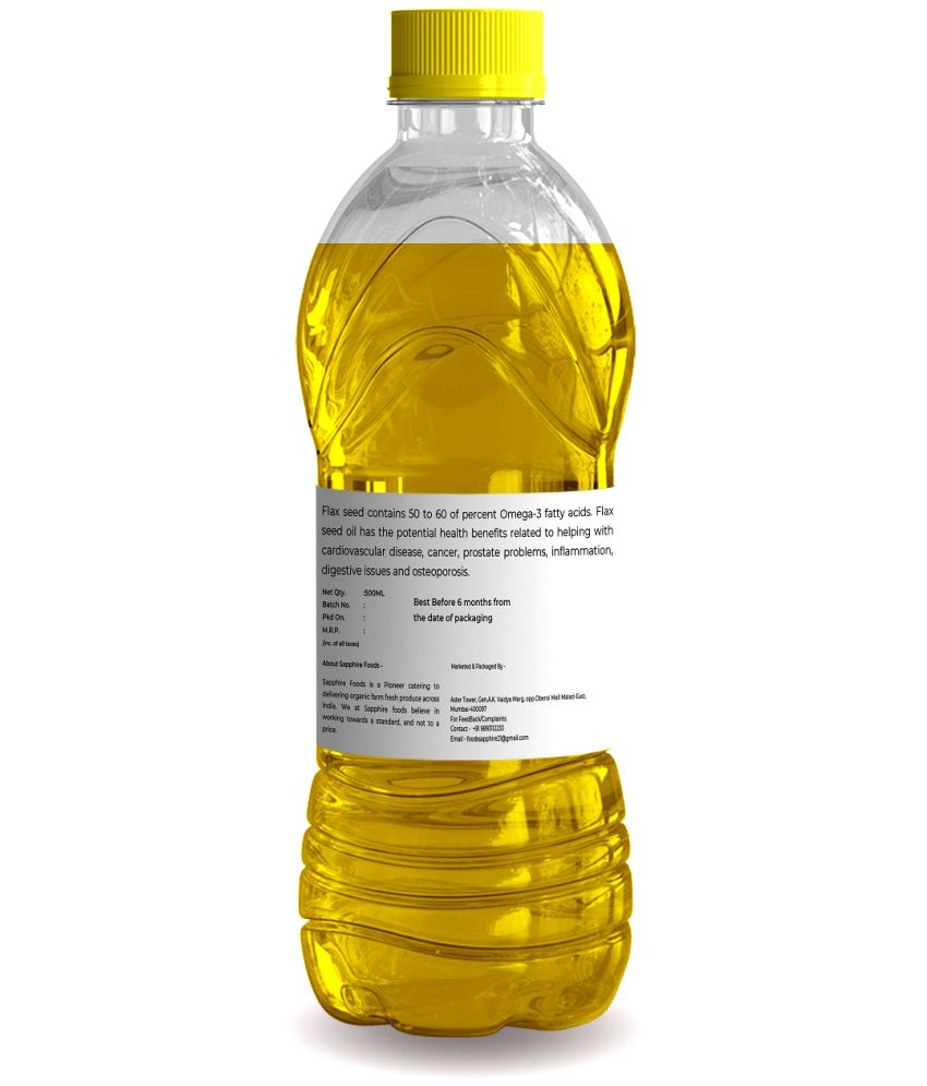 Sapphire Foods Flax Seed Oil 500 mL Buy Sapphire Foods Flax Seed Oil 500 mL at Best Prices in