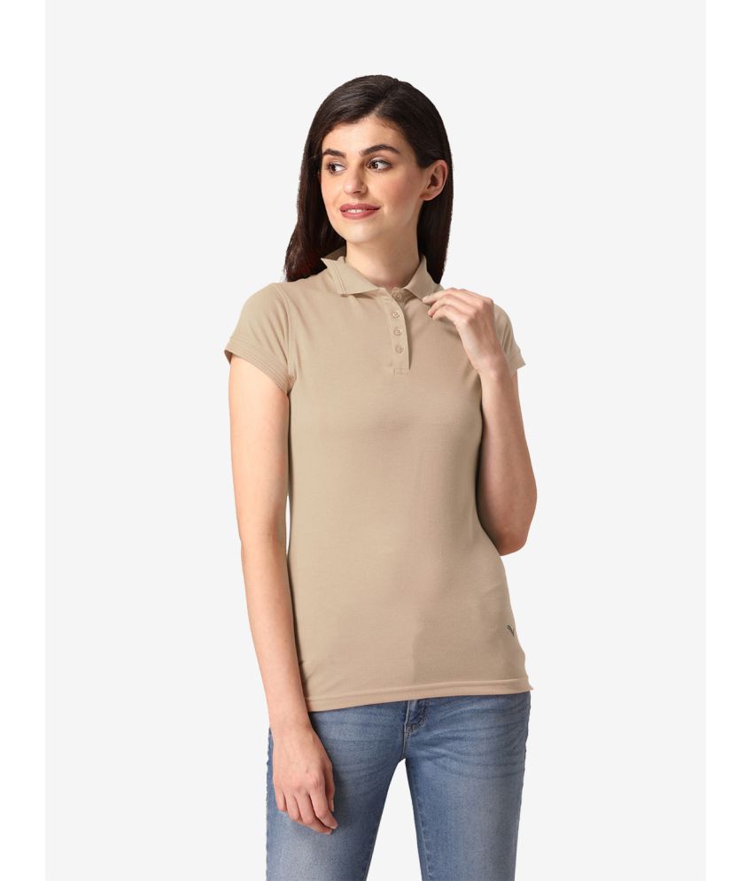    			Vami - Beige Lycra Regular Fit Women's T-Shirt ( Pack of 1 )