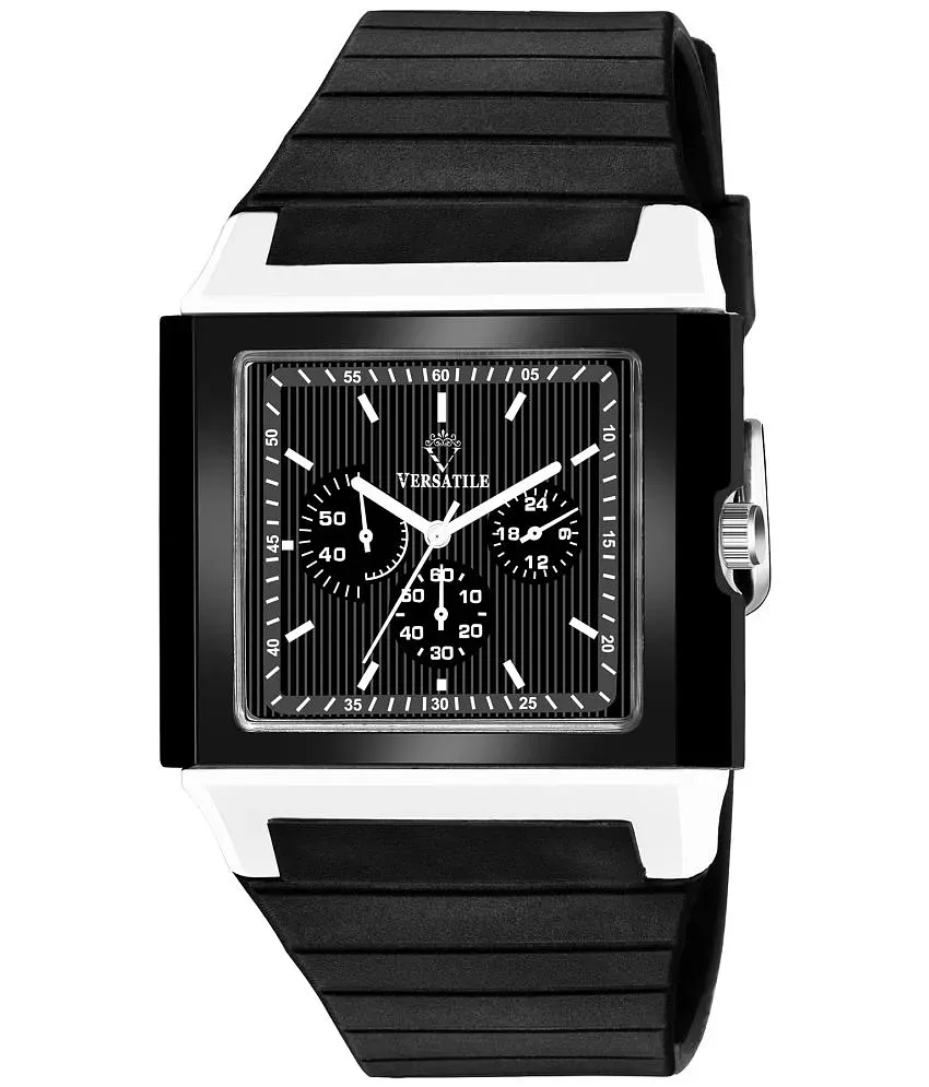 Versatile Black Silicon Analog Men s Watch Buy Versatile