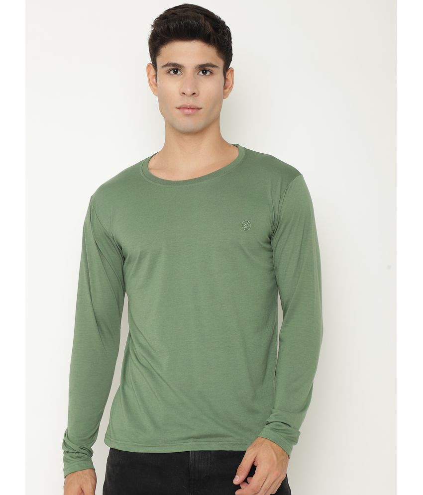     			Chkokko - Dark Green Cotton Blend Regular Fit Men's T-Shirt ( Pack of 1 )