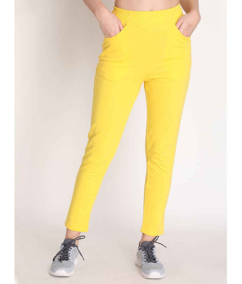     			Chkokko - Yellow Cotton Blend Women's Gym Trackpants ( Pack of 1 )