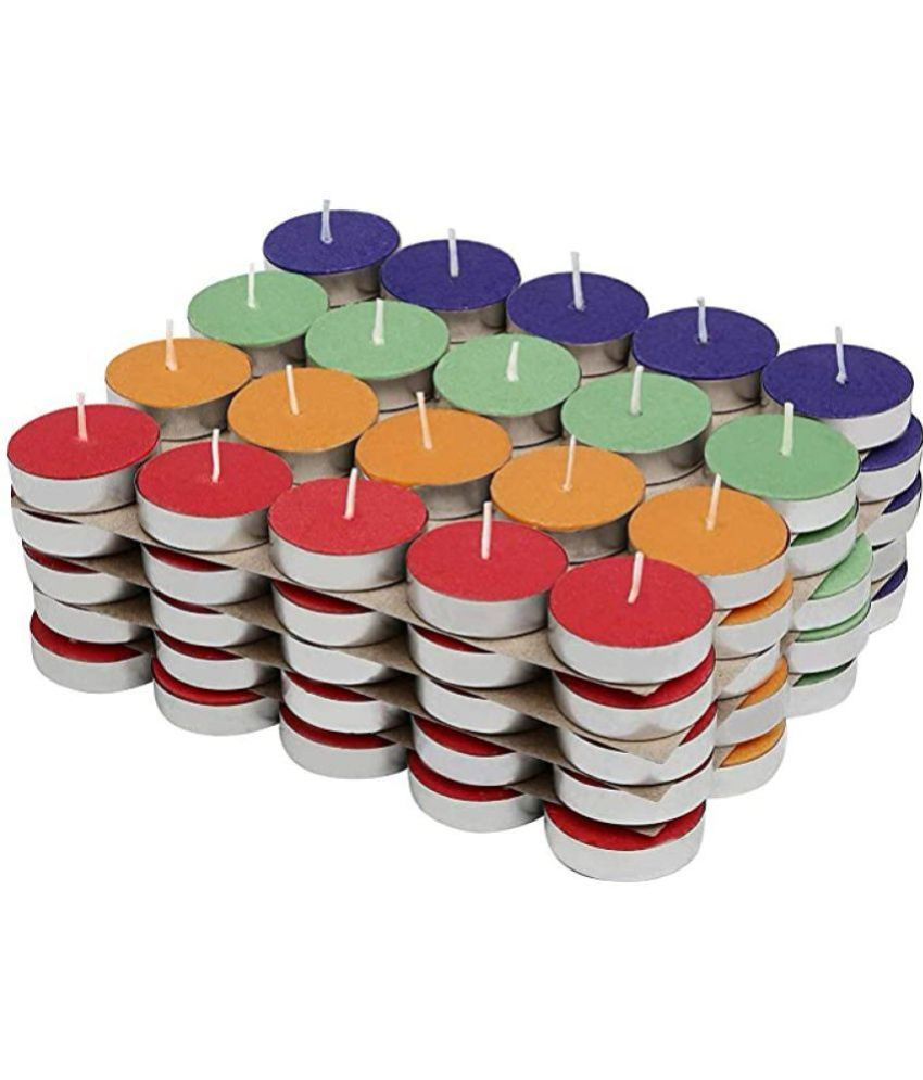     			PROSPERRO LUMO - Multicolour Wax Tea Light Candle ( Pack of 100 )