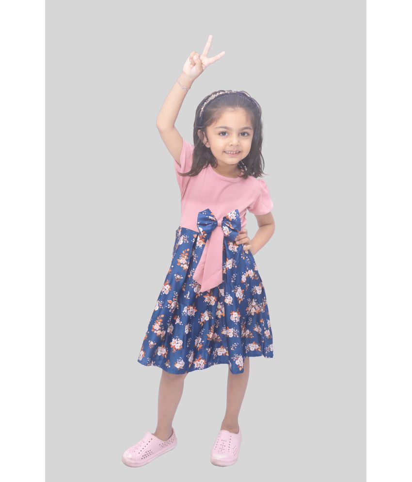     			TIOR - Pink Satin Girls Fit And Flare Dress ( Pack of 1 )