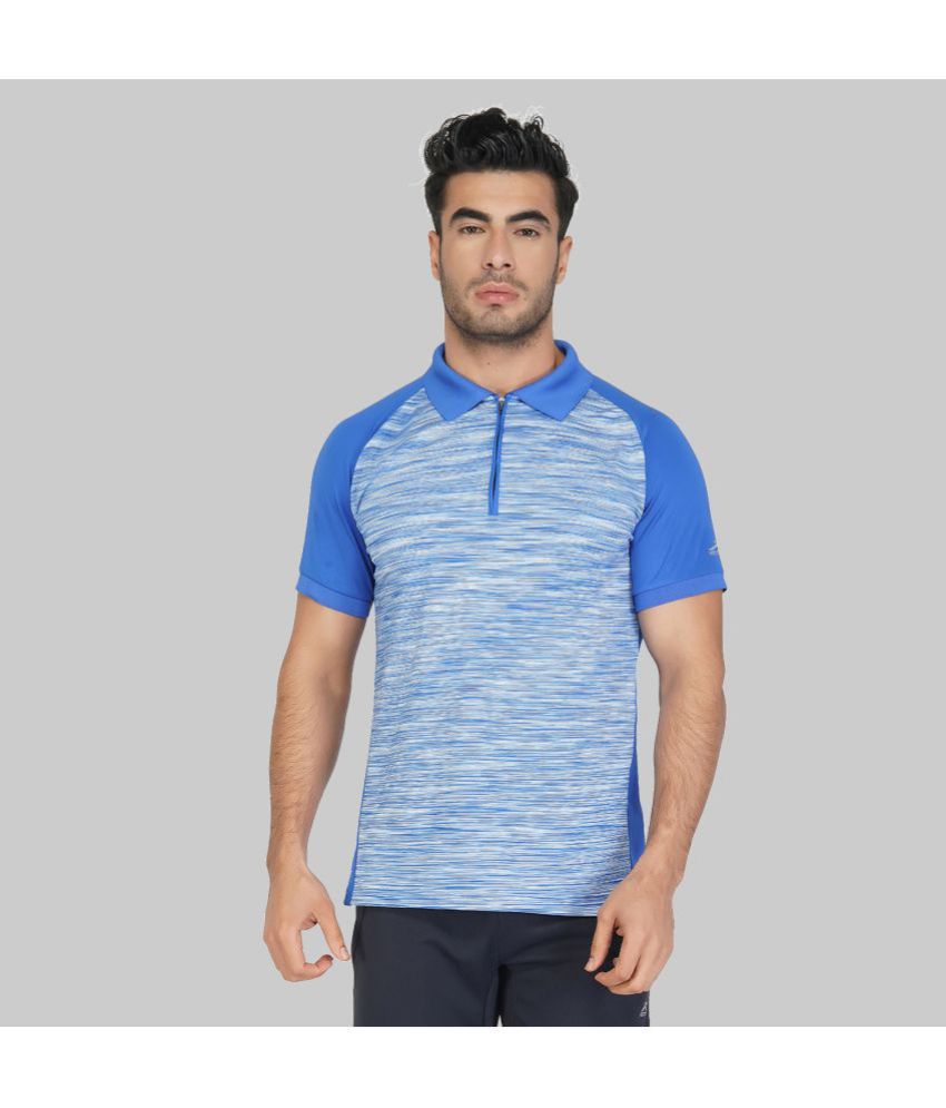     			Vector X - Blue Polyester Regular Fit Men's Sports Polo T-Shirt ( Pack of 1 )