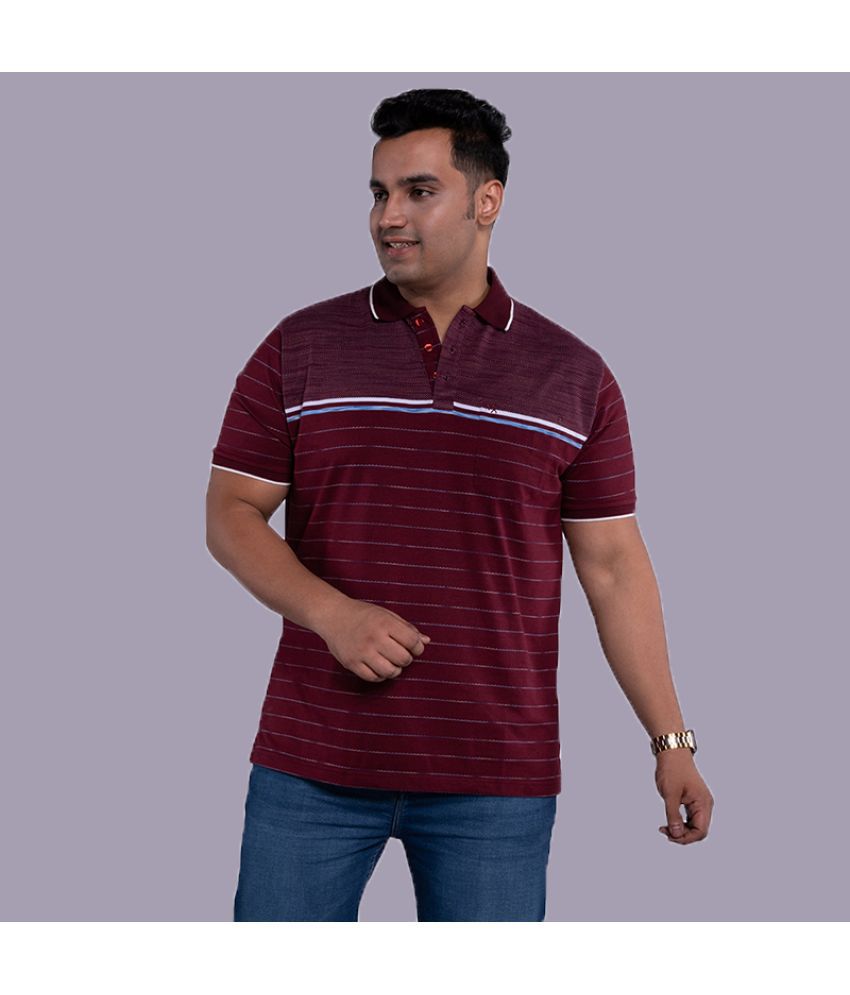     			Xmex - Maroon Cotton Blend Regular Fit Men's Polo T Shirt ( Pack of 1 )